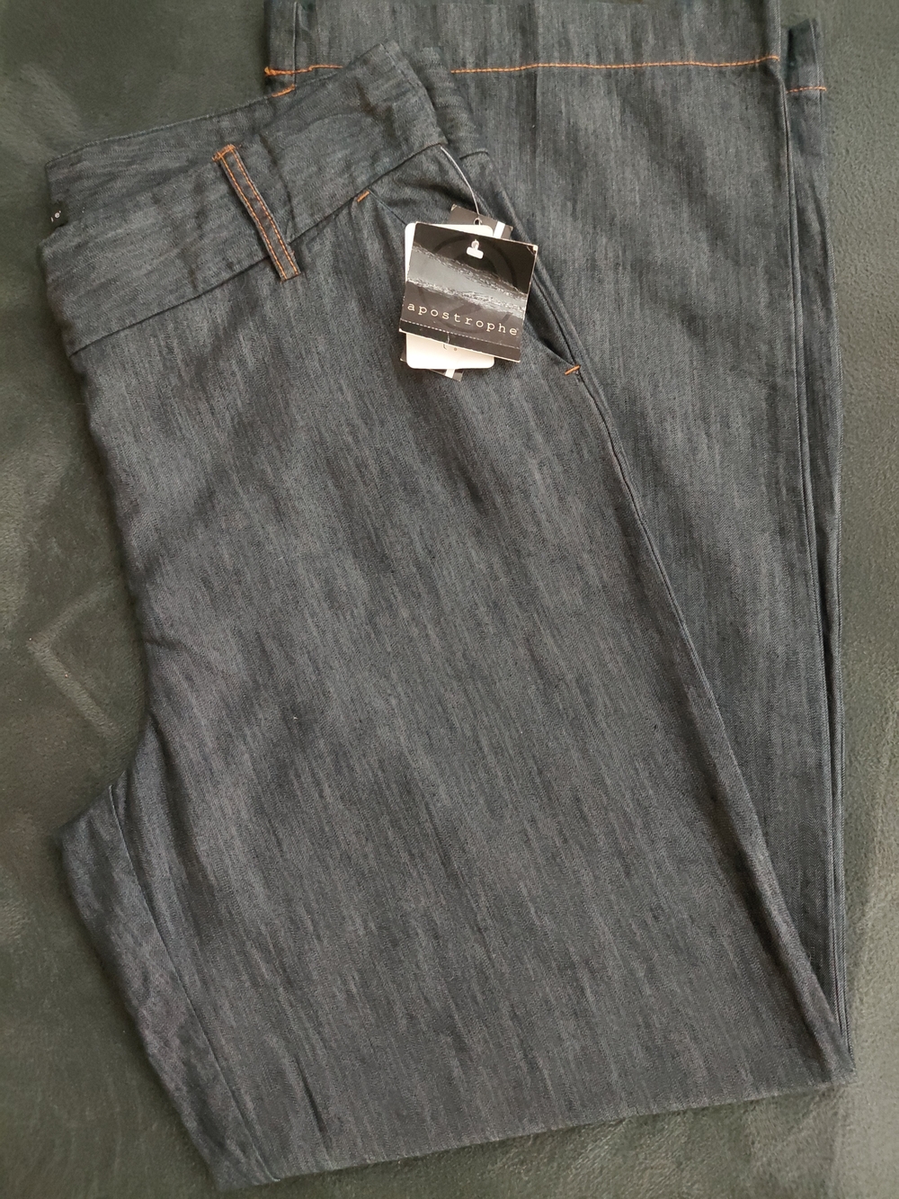 Apostrophe Denim Wide-Leg Jeans (Size 12)